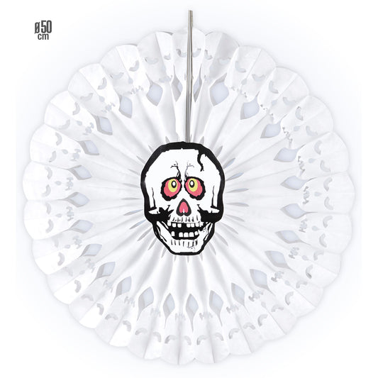 "TOTENKOPF PAPIERFÄCHER" 50 cm – Vorderansicht