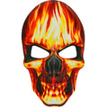 "TOTENKOPFMASKE IN FLAMMEN AUS STOFF" – Vorderansicht