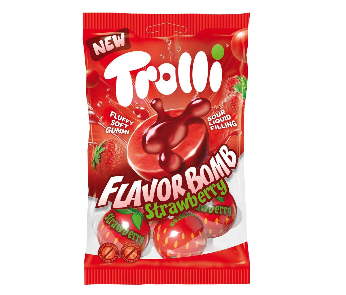 Trolli Flavor Bomb Strawberry Fruchtgummi 4er Pack 75 g