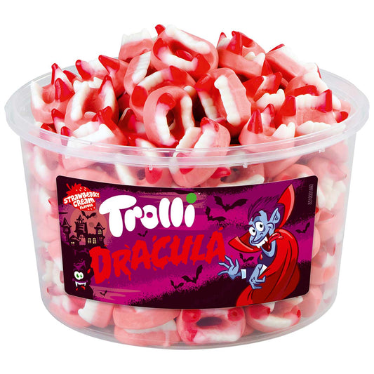 Trolli Dracula Fruchtgummi 150er Erdbeer-Sahne – Produktansicht