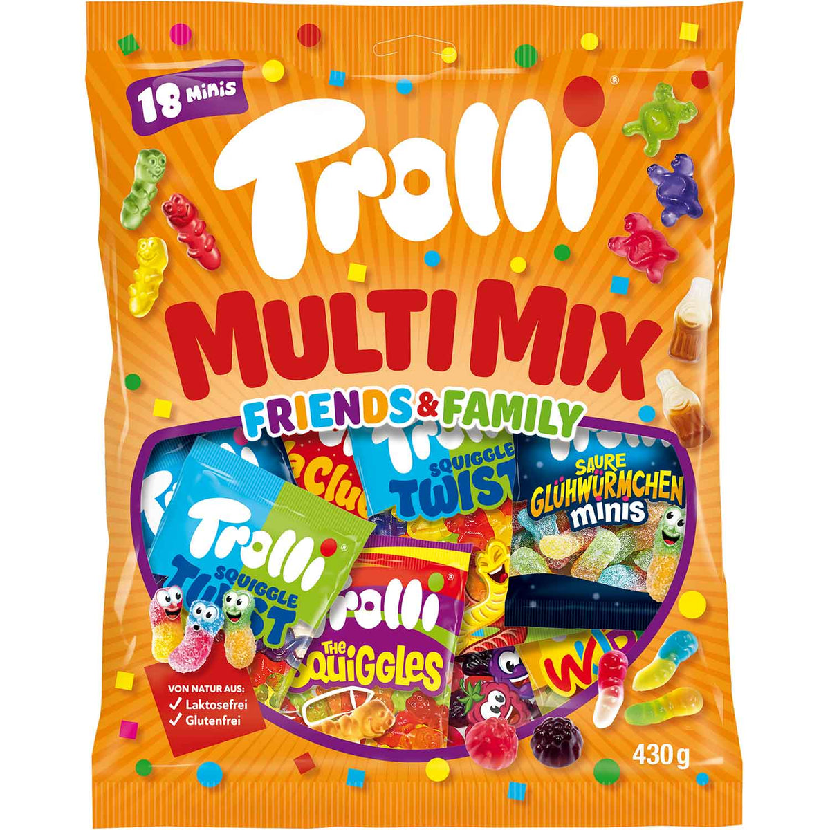 Trolli Multi Mix Friends & Family Fruchtgummi 430 g Familienpackung