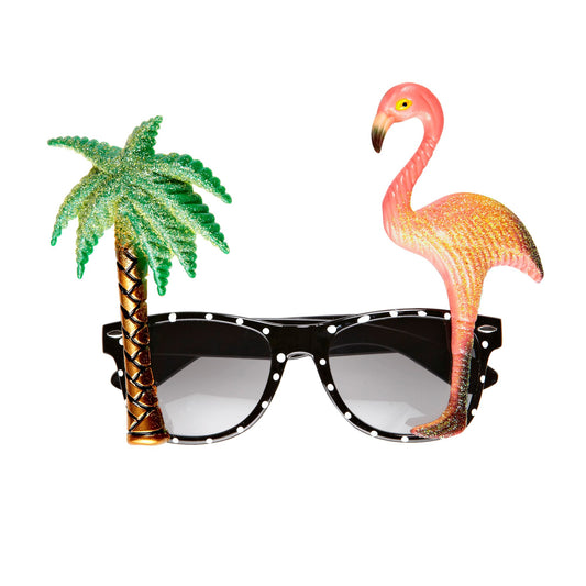"TROPISCHE BRILLE FLAMINGO" – Vorderansicht