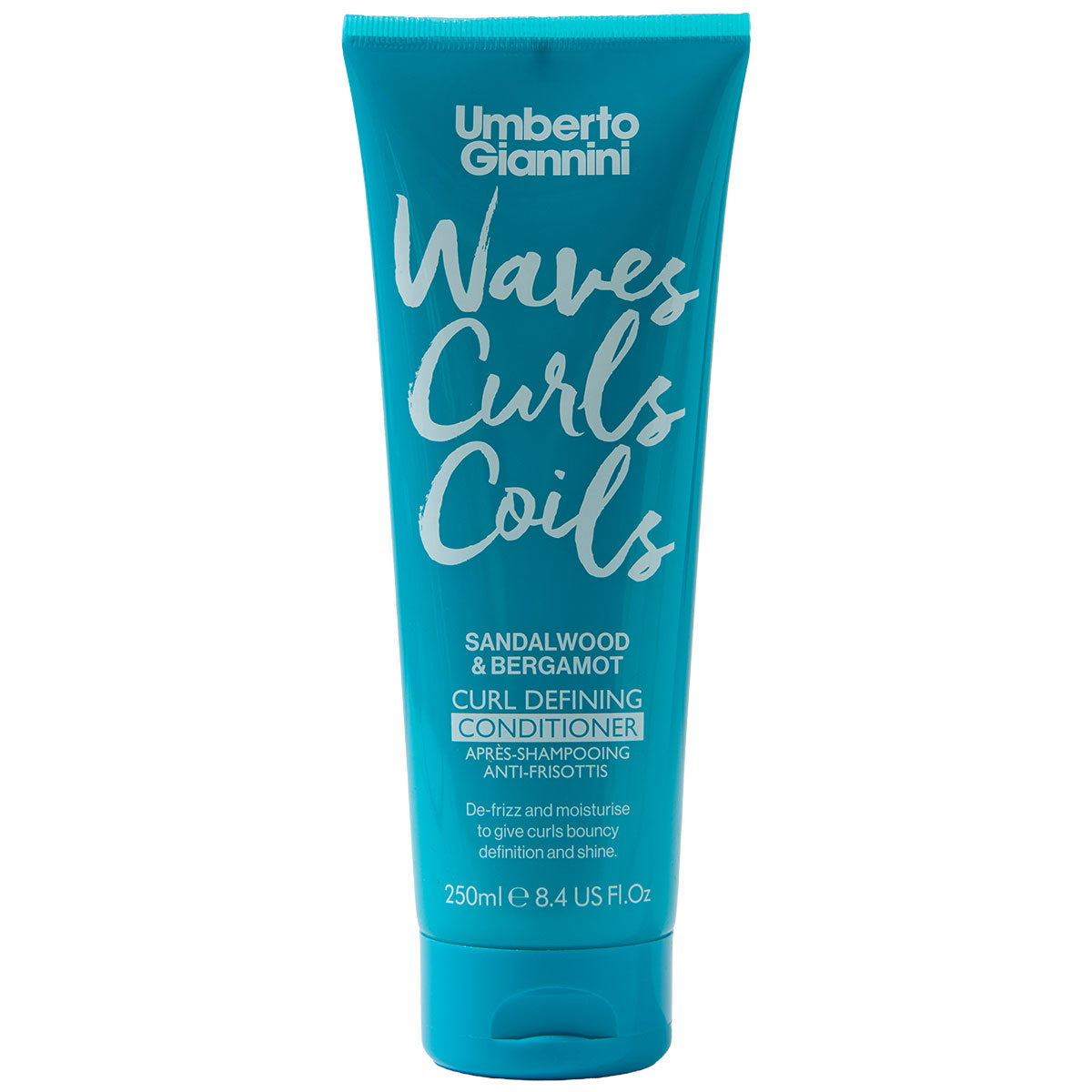 Umberto Giannini, Waves Curls Coils, Haarspülung, Hydrating & Defrizzing & Detangling, 250 ml