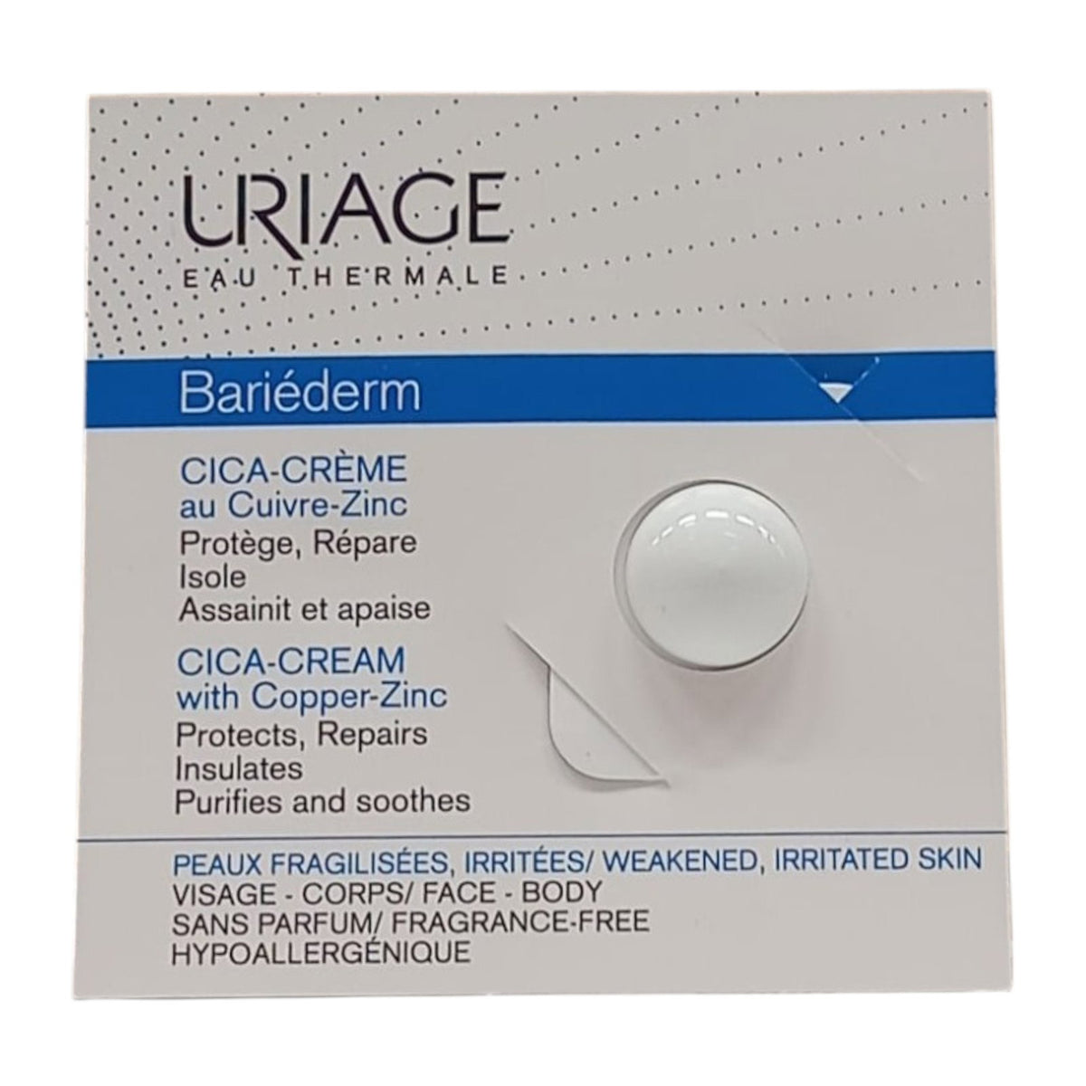 Uriage, Bariederm, Reparatur, Sahne, Für Gesicht & Körper, 0.7 ml *Muster