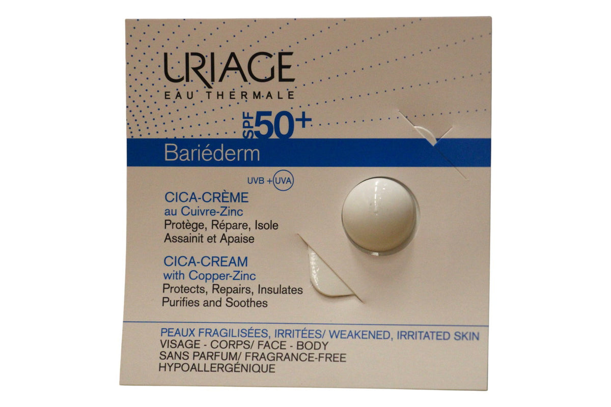 Uriage, Bariederm, Reparatur, Sahne, Für Gesicht & Körper, SPF 50+, 0.7 ml *Muster