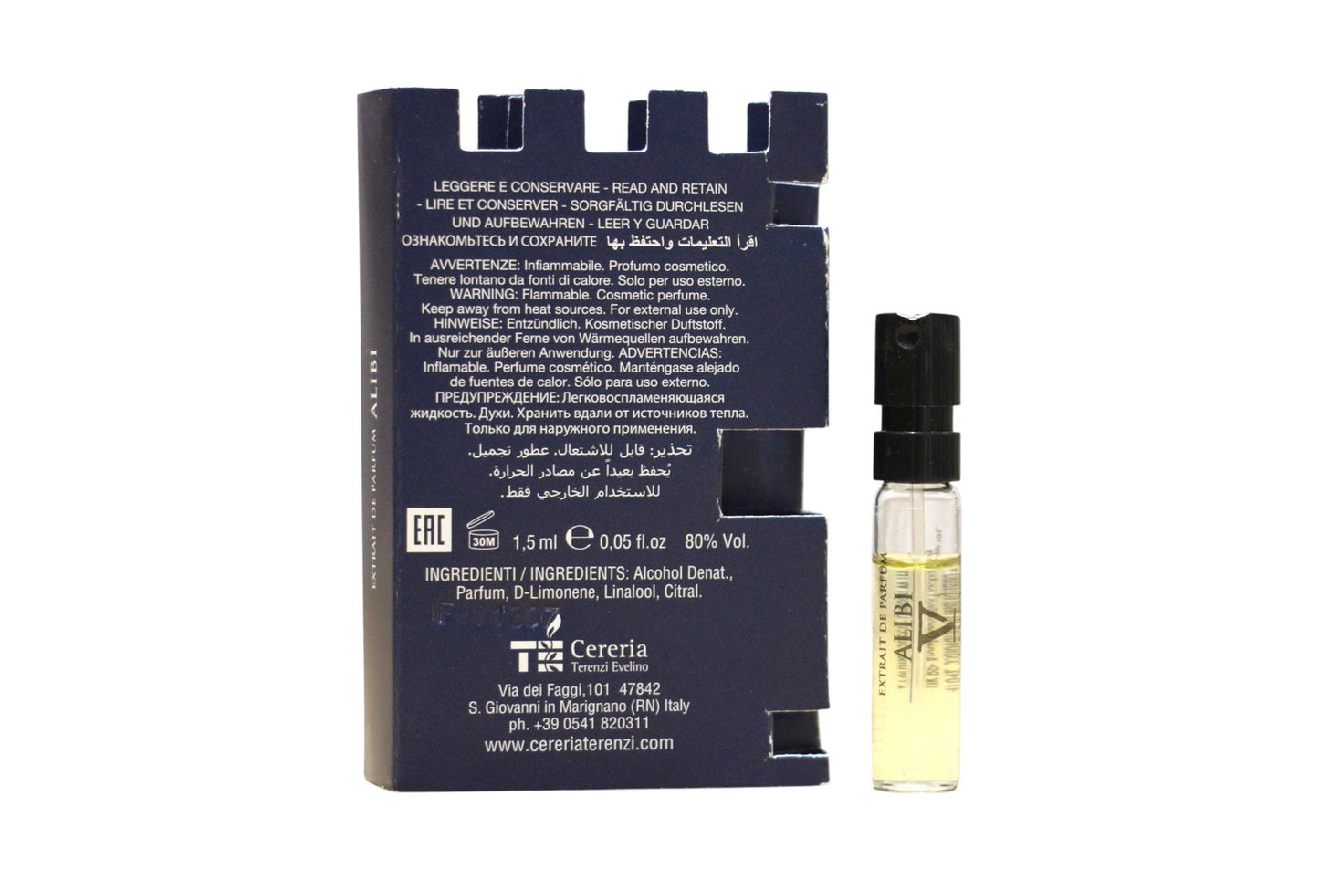 V Canto Alibi Parfumextrakt Unisex 1,5 ml Fläschchen