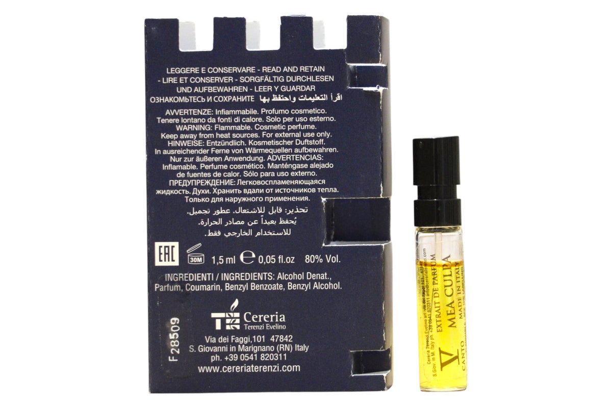 V Canto, Mea Culpa, Parfumextrakt, Unisex, 1.5 ml Fläschchen