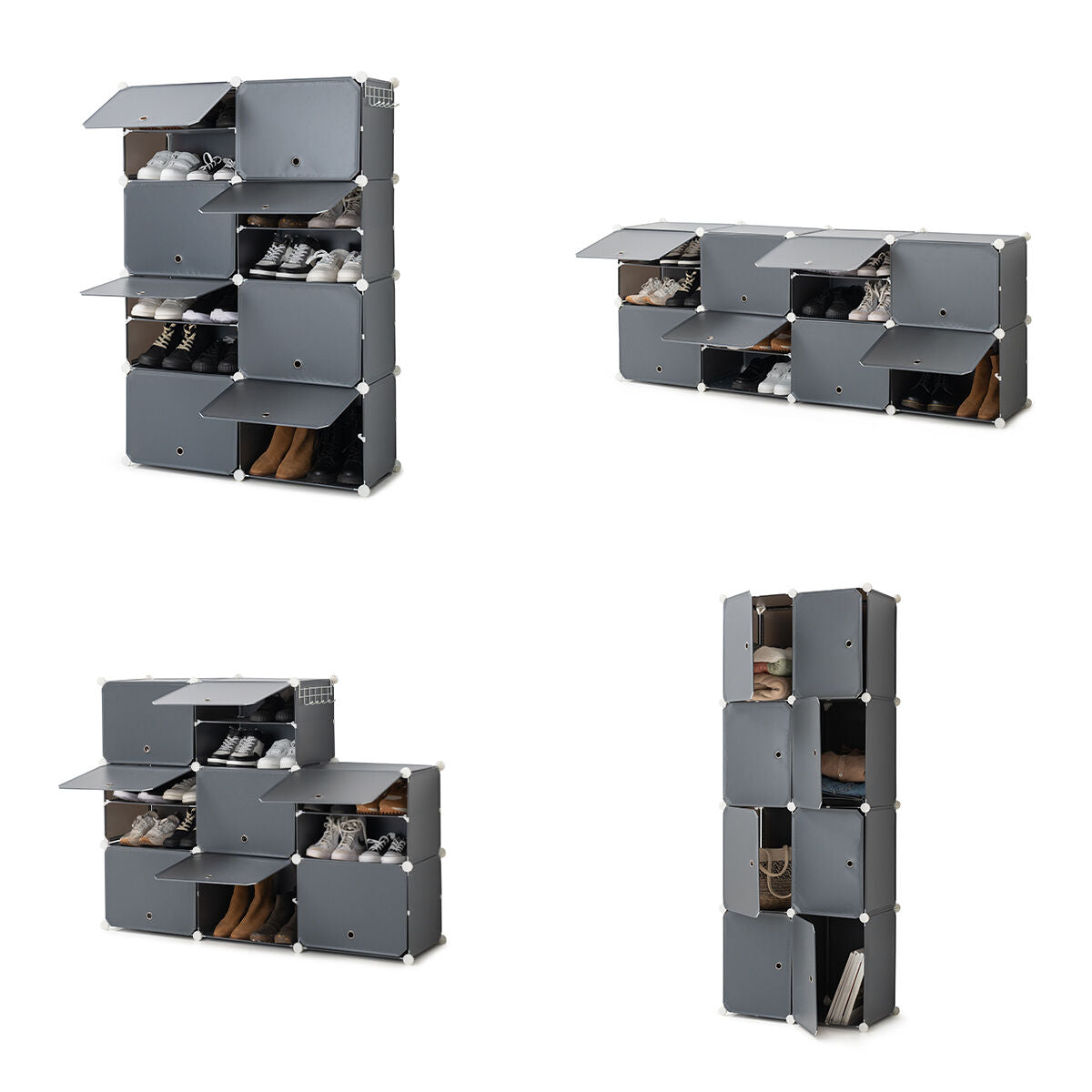 Tragbares Modul-Schuhregal InnovaGoods Grau - Variante V0103910 / ID 1210291