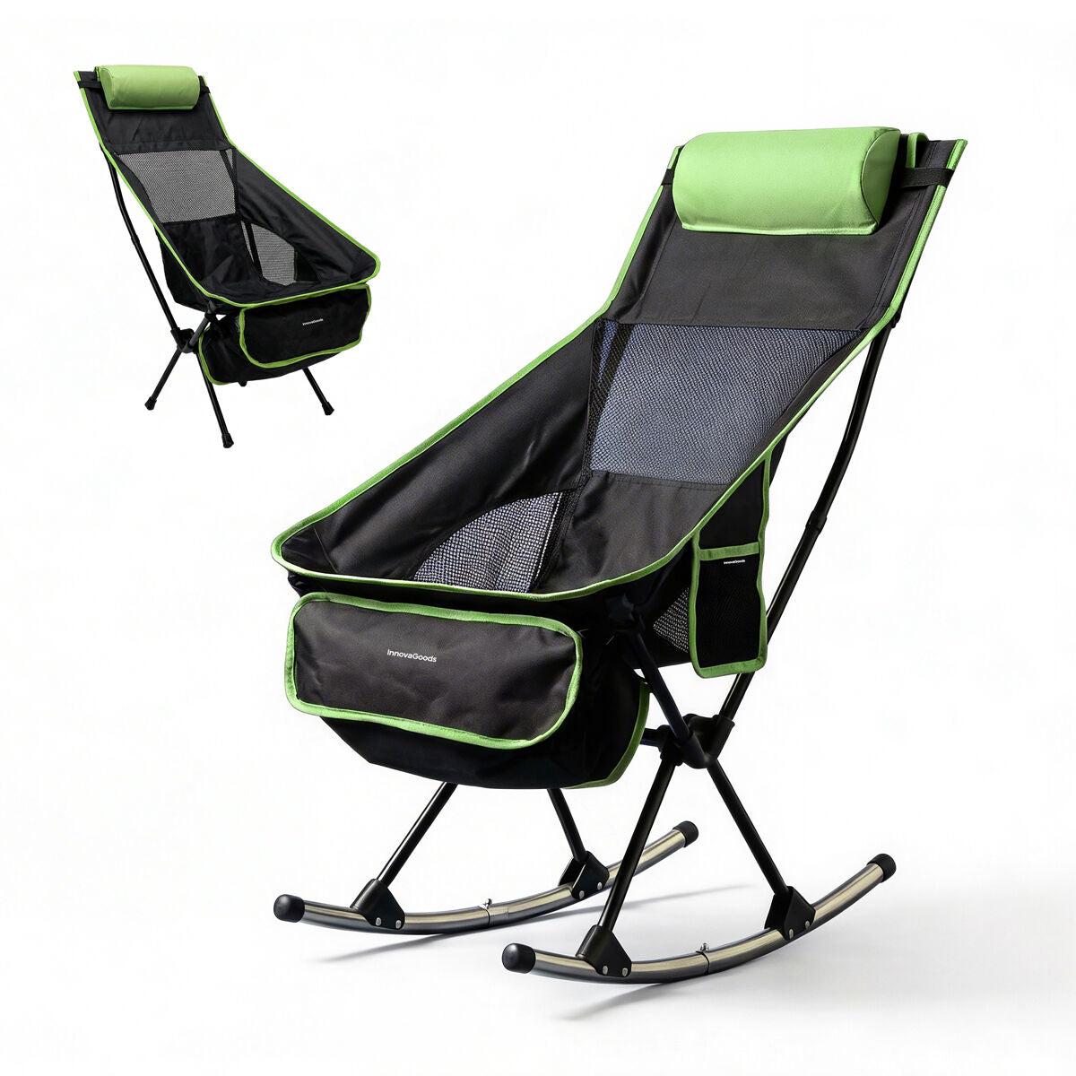 InnovaGoods 2-in-1 faltbarer Camping-Schaukelstuhl mit Kissen und Tragetasche – Ansicht 8