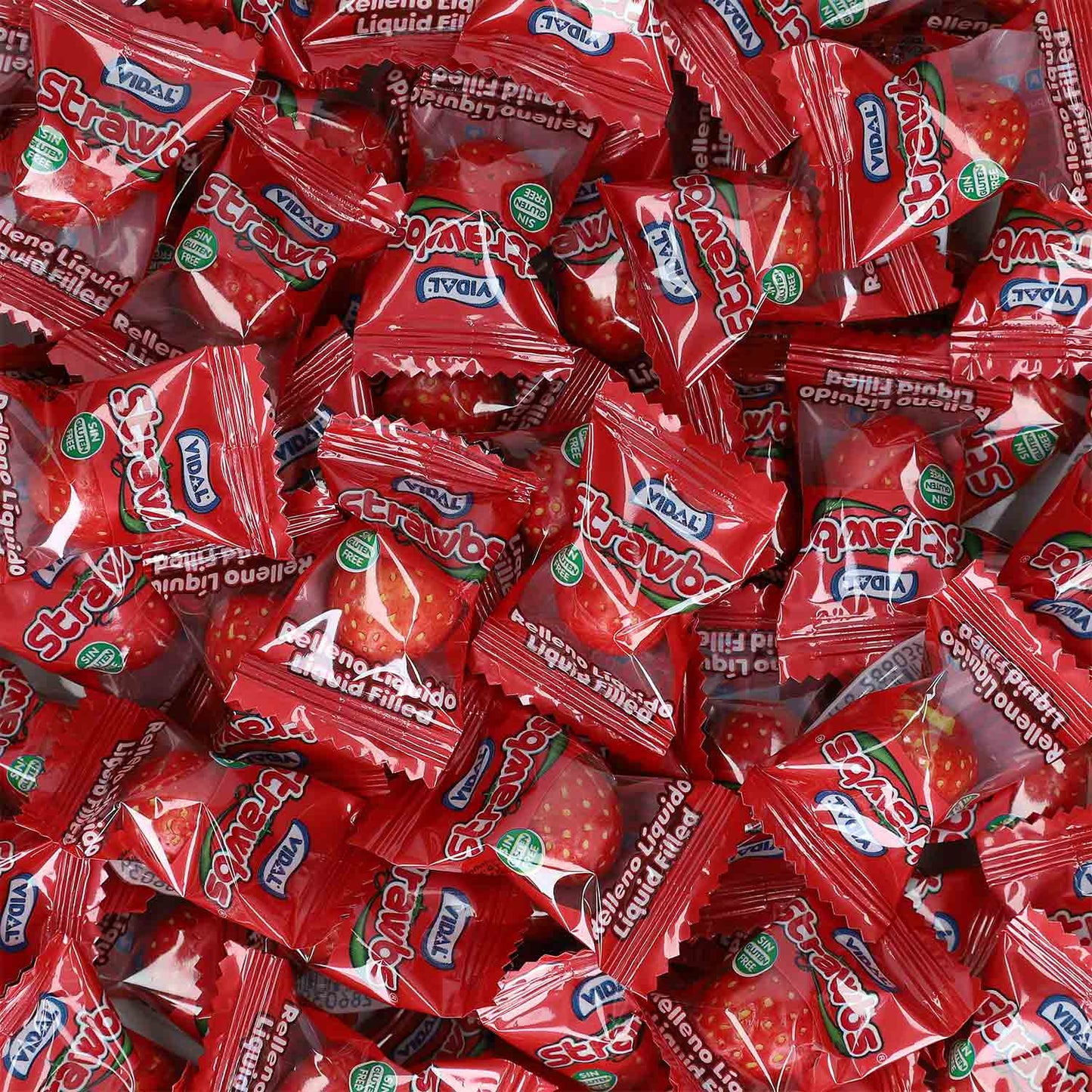 Vidal Strawbs Erdbeergeschmack Kaugummi 200er Pack – Detailansicht