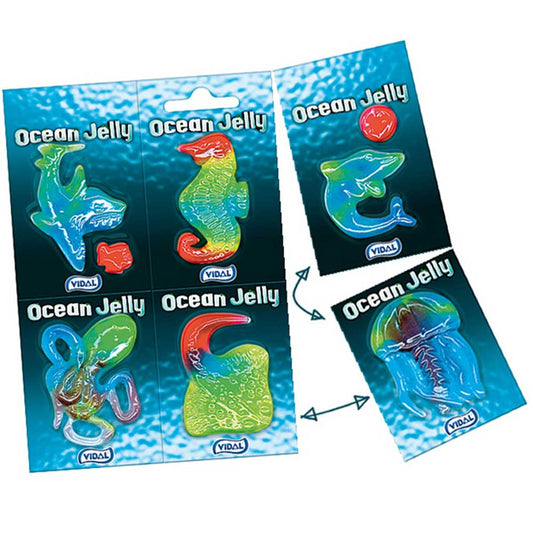 Vidal Ocean Jelly Fruchtgummis 6x11g Meerestiere Geschenkpackung – Produktansicht