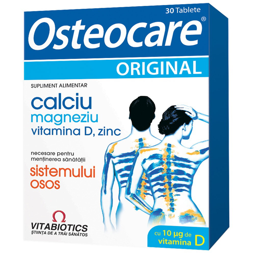 Vitabiotics Osteocare Original Vitamin- und Mineralstoffpräparat mit Vitamin D, Magnesium, Zink und Calcium, 30 Kapseln