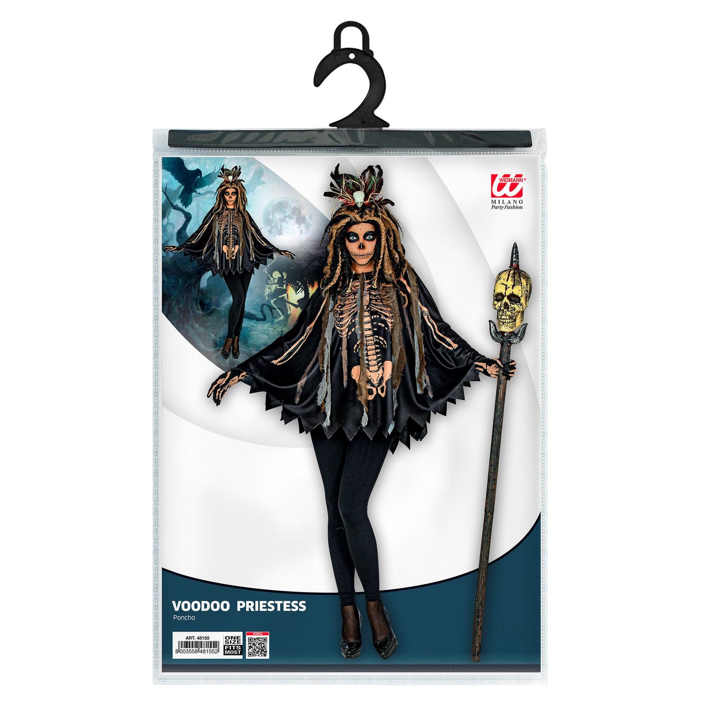 "VOODOO PRIESTERIN" (Poncho mit Kapuze) – Ansicht 5