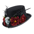 "VOODOO ZYLINDER MIT GEIERSCHÄDEL & BLUMEN" 12 cm – Vorderansicht