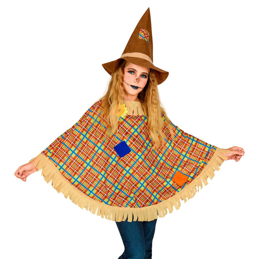 "VORGELSCHEUCHE" (Poncho, Hut) – Vorderansicht