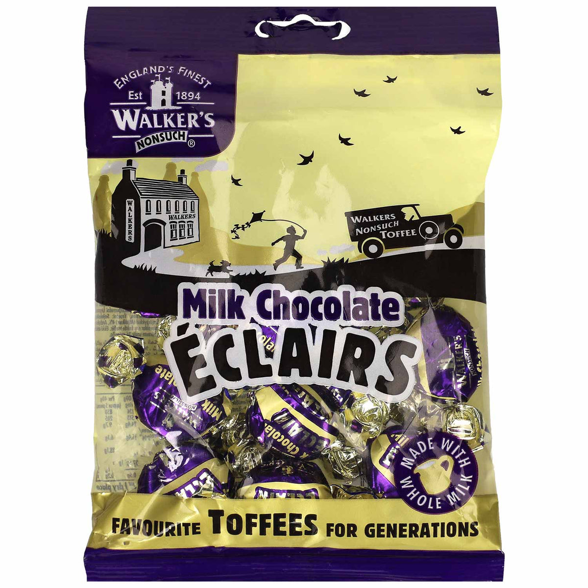 Walkers Nonsuch Milk Chocolate Éclairs Kaubonbon 150 g Toffees
