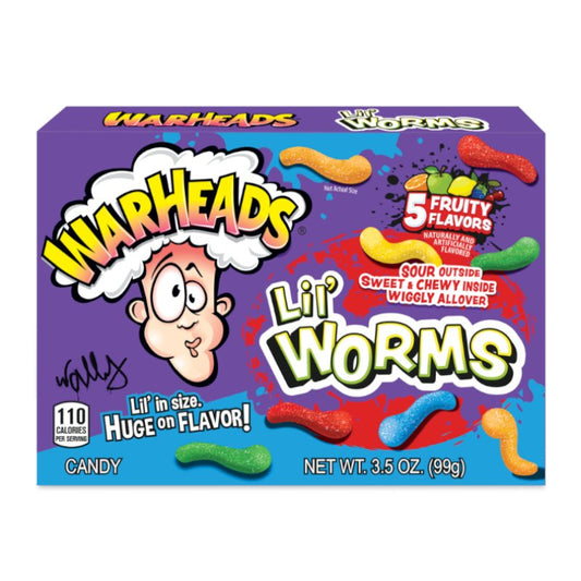 Warheads Lil Worms 99g saure Fruchtgummis Verpackung