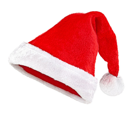 "WEIHNACHTSMANNMUETZE AUS PLÜSCH" – Vorderansicht