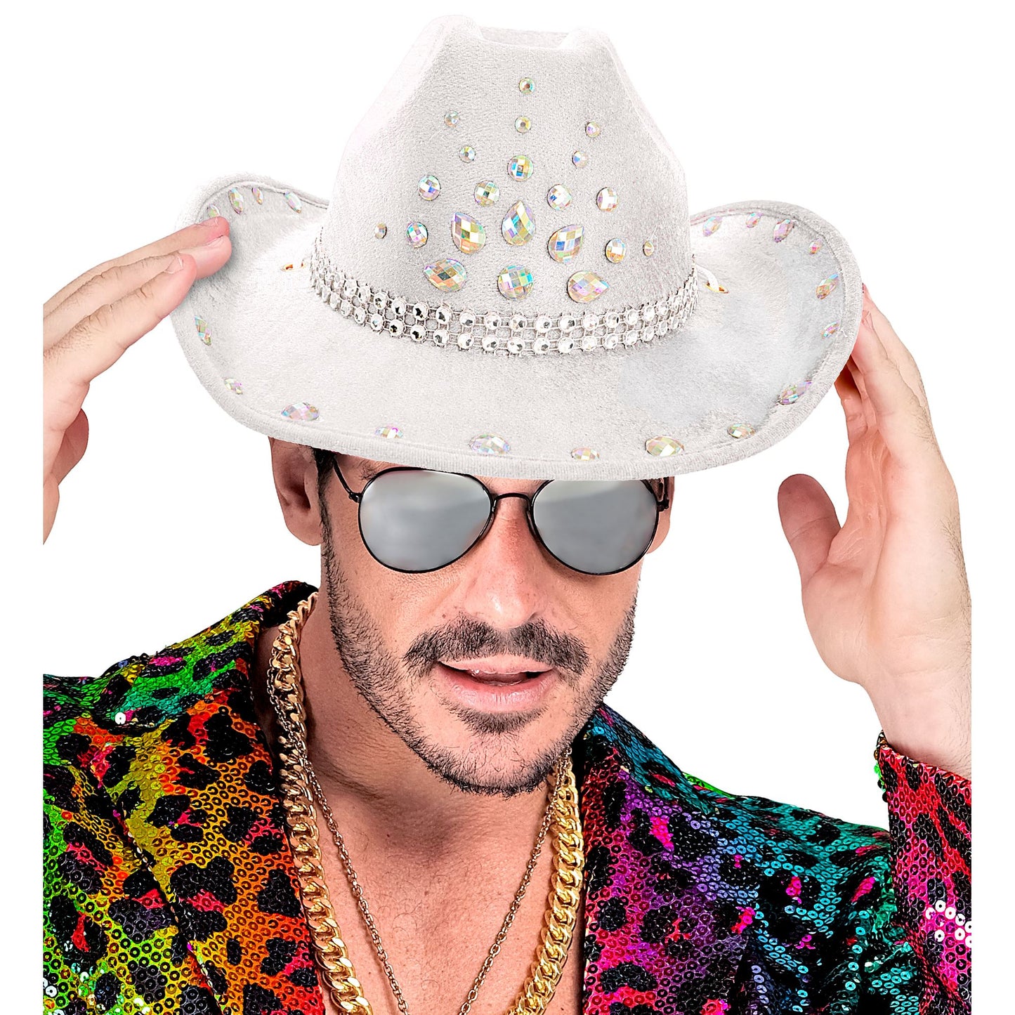 "WEIßER DIAMANTEN COWBOY HUT" – Ansicht 5