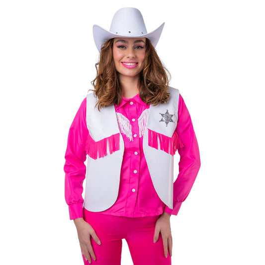 Cowboy Sheriff Weste Damen – Wicked Costumes, Einheitsgrösse, Leichtes Gewebe - Fasnacht24.ch