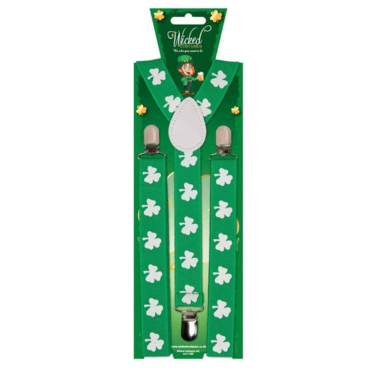 Wicked Costumes St. Patrick's Day Hosenträger – Grüner Verstellbarer Clip