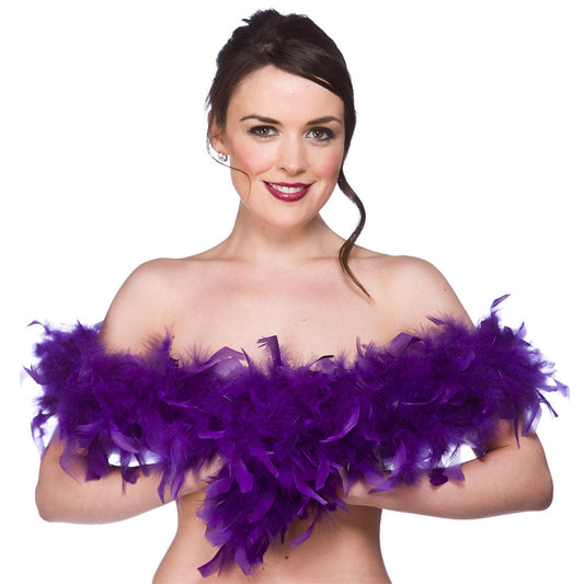 Wicked Costumes Federboa – Lila Marabou Federn, 170cm Leicht - Fasnacht24.ch