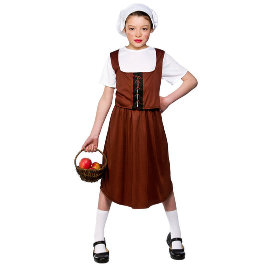 Wicked Costumes Tudor Marktmädchen Kostüm – Top, Rock & Hut für Mädchen - Fasnacht24.ch