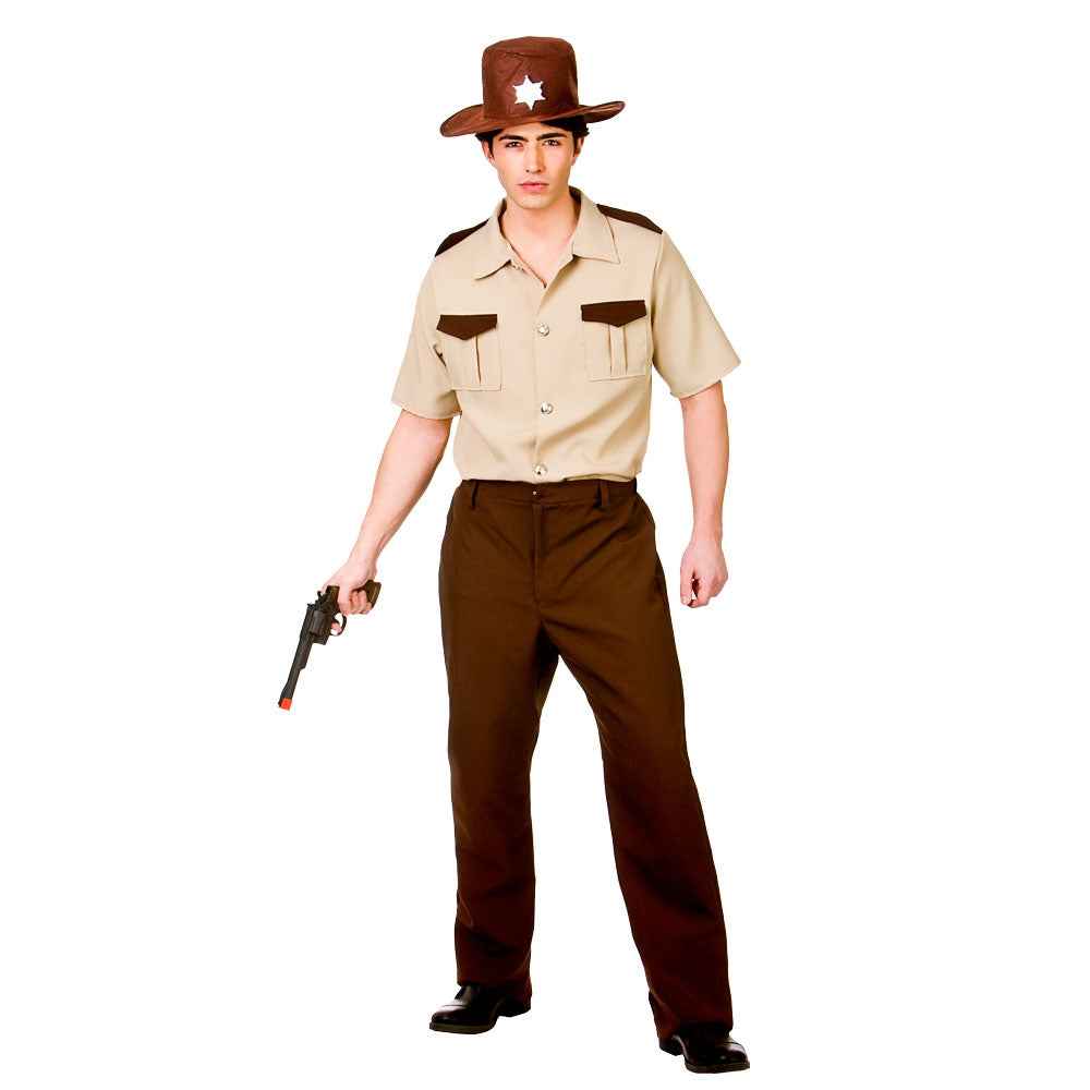 Wicked Costumes U.S. Sheriff Highway Patrol Kostüm – Beige Braun - Fasnacht24.ch