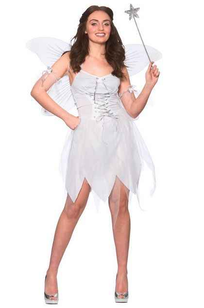 Wicked Costumes Weißes Feenkostüm mit Flügeln – Herren Halloween Outfit - Fasnacht24.ch