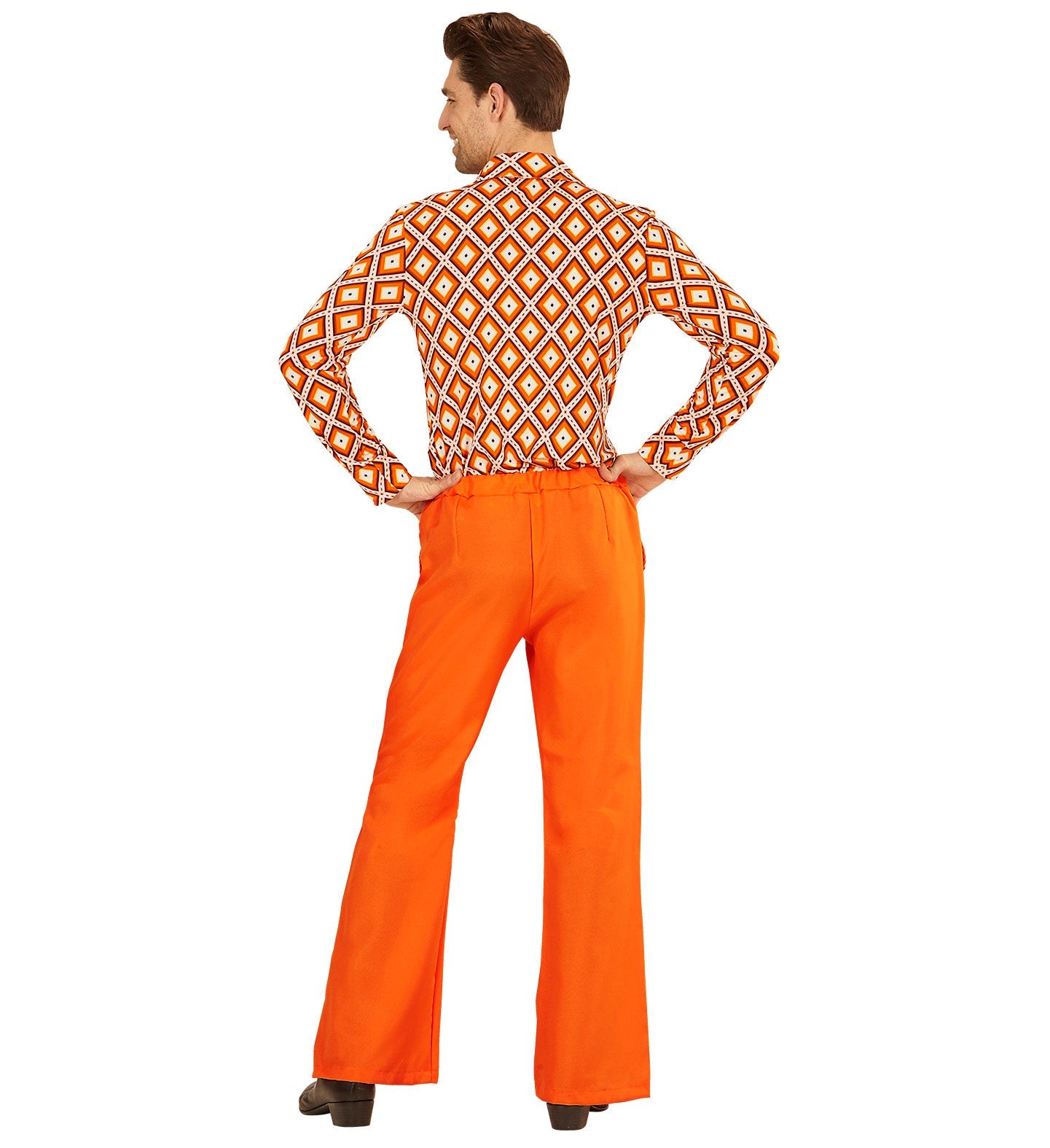 Widmann 70er Jahre Orange Flared Herrenhose – Retro Stil - Fasnacht24.ch