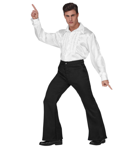 Schlaghose Herren 70er Jahre – Widmann Schwarz Retro Hose - Fasnacht24.ch