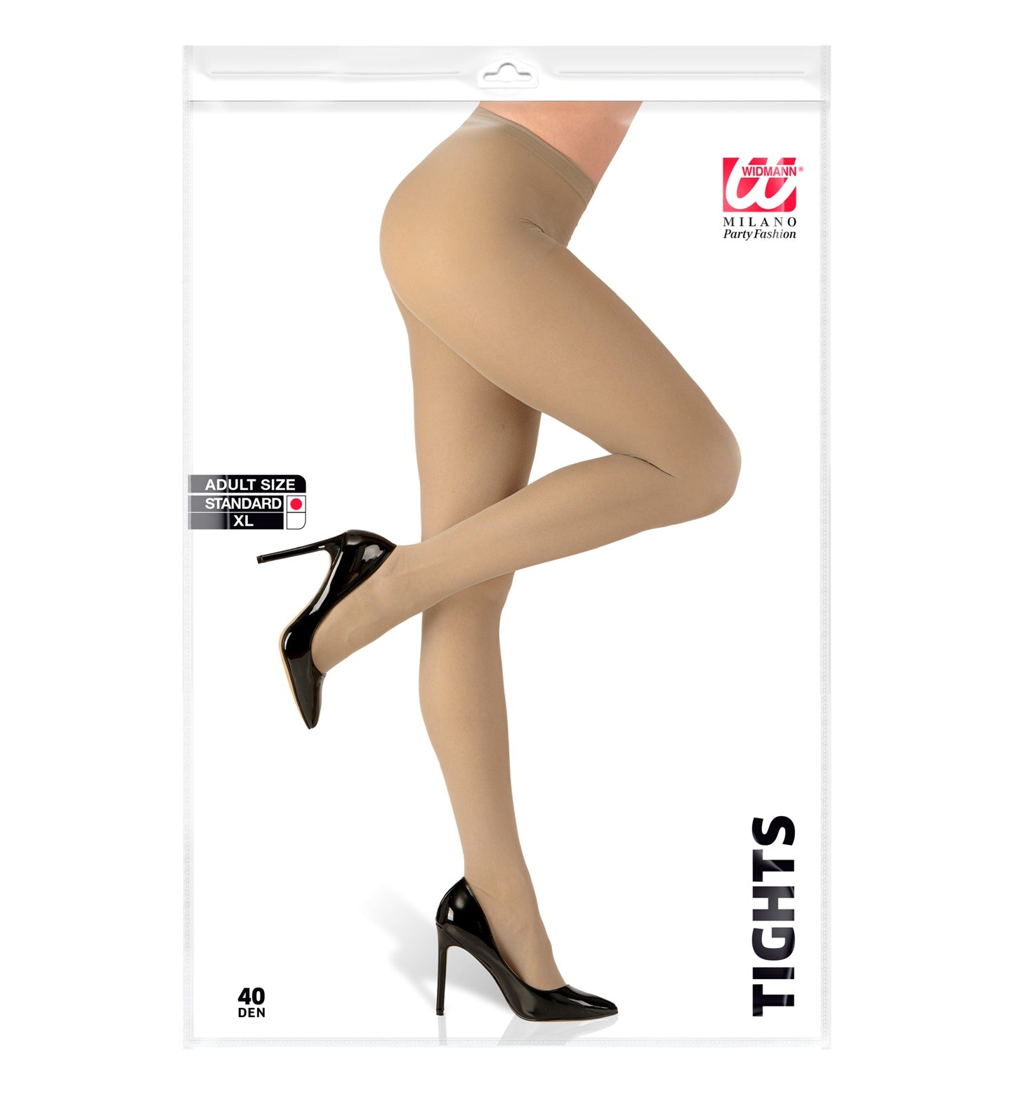 Beige Strumpfhose 40 DEN von Widmann, dehnbar und bequem, ideal für jeden Anlass.