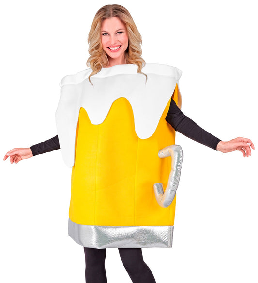 Unisex Bier Kostüm in Dosen-Design, bequem und elastisch für Oktoberfest-Partys.