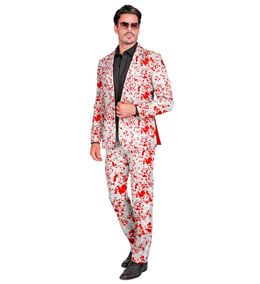 Widmann Bloody Red Halloween Kostüm – Blutspritzer Anzug Set - Fasnacht24.ch