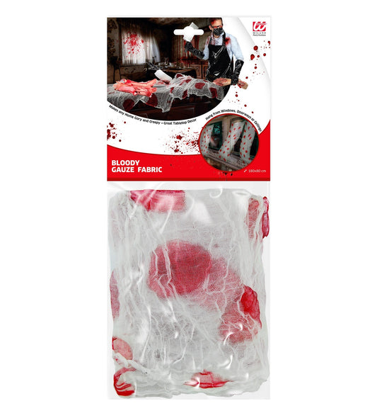 Widmann Blutige Gaze Stoff – 180x80cm Halloween Dekoration - Fasnacht24.ch