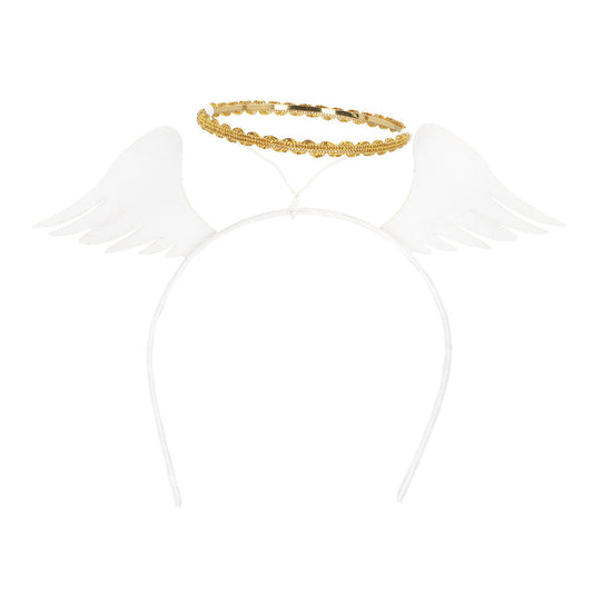Widmann Engelsdiadem – Goldener Heiligenschein & Flügel Diadem - Fasnacht24.ch