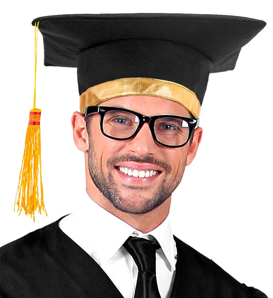 Graduation Hat – Widmann Deluxe Doktorhut mit Goldbesatz - Fasnacht24.ch