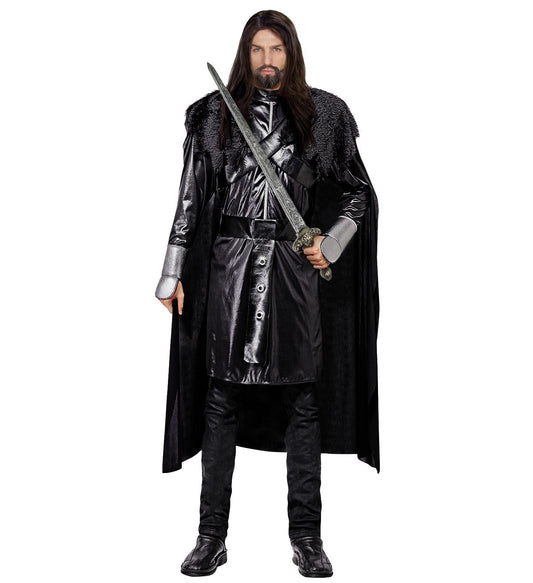 Widmann Dunkler Ritter Der Nachtwache Kostüm – schwarzer Tabard und Mantel