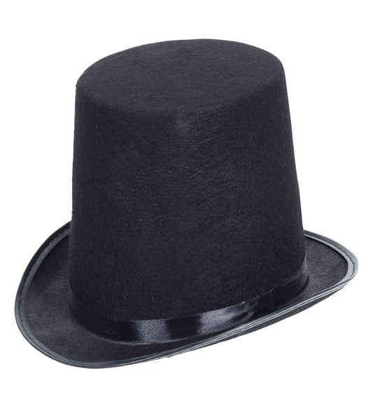 Widmann Extra Large Schwarzer Filz Zylinderhut – Victorian Stil - Fasnacht24.ch