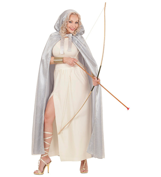 Widmann Grauer Fantasy Umhang mit Kapuze – Leichtes Polyester Kostüm - Fasnacht24.ch