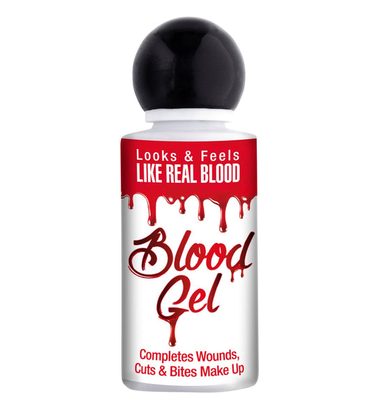 Flasche mit 28 ml gelatinösem Blut, rot und realistisch für Horror-Make-up.