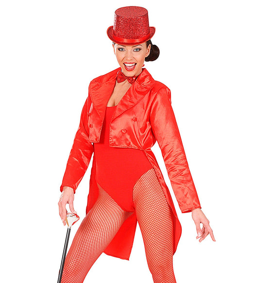 Widmann Rote Satin Damen Frackjacke – Maßgeschneiderte Cocktailjacke - Fasnacht24.ch
