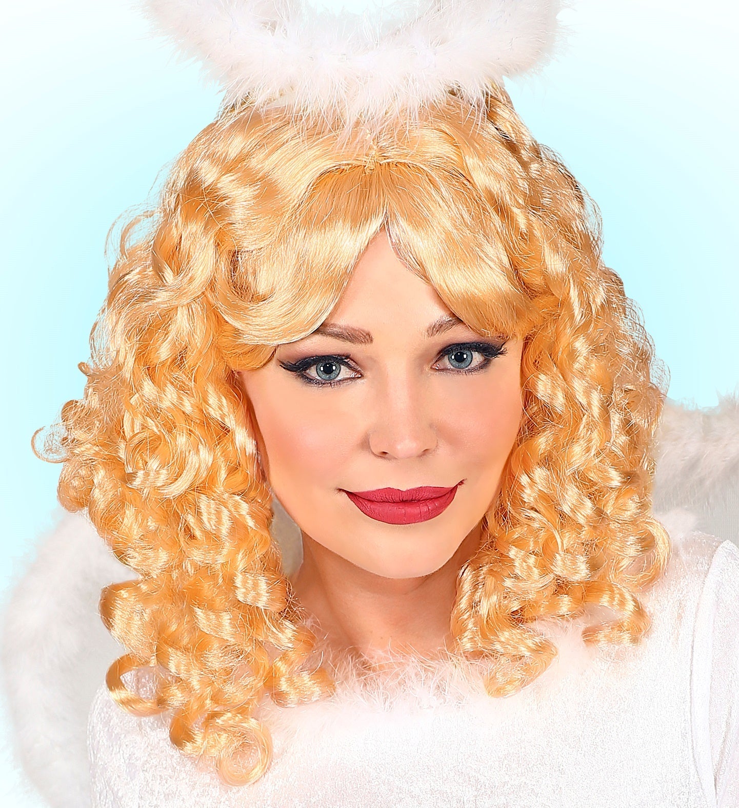 Widmann Damenperücke Goldene Engels Perücke – Blonde Cosplay Perücke - Fasnacht24.ch