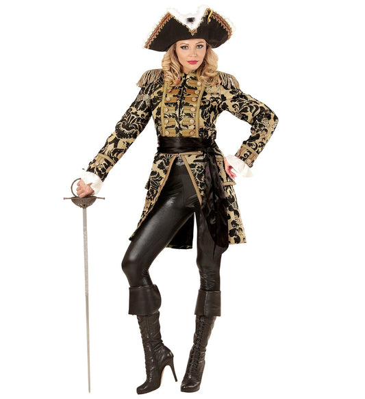 Widmann Paradefrack Damen – Goldener Jacquard Abendmantel - Fasnacht24.ch