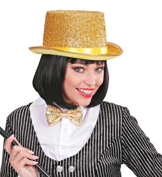 Widmann Goldener Zylinder Hut Aus Lurex – Leicht & Glänzend - Fasnacht24.ch