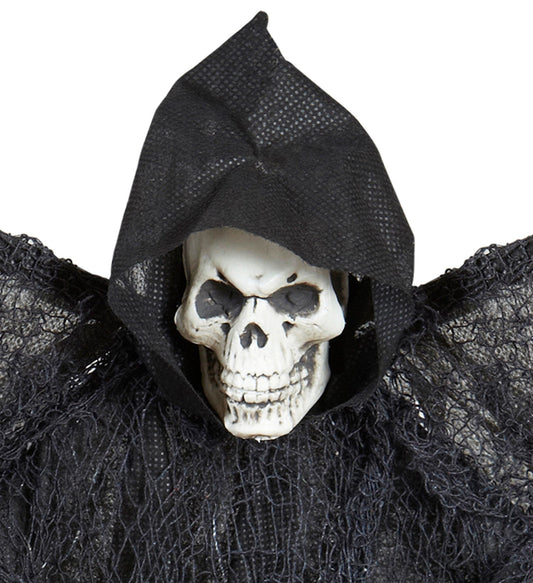 Grim Reaper mit ausgebreiteten Flügeln, 51 cm hoch, aus Poly-Resin, für Halloween-Dekoration.