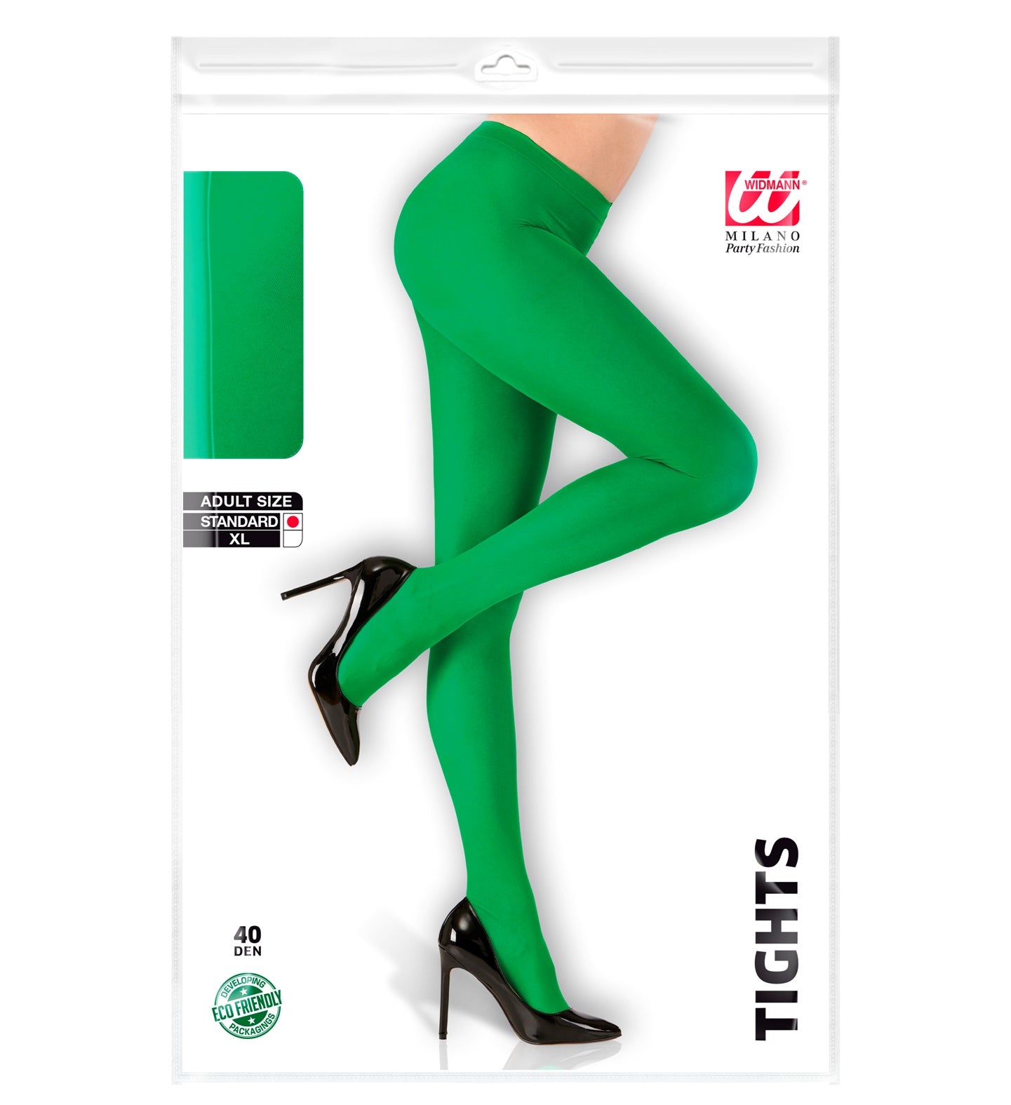 Grüne Strumpfhose von Widmann, 40 DEN, weich und atmungsaktiv, mit sanftem Bund.