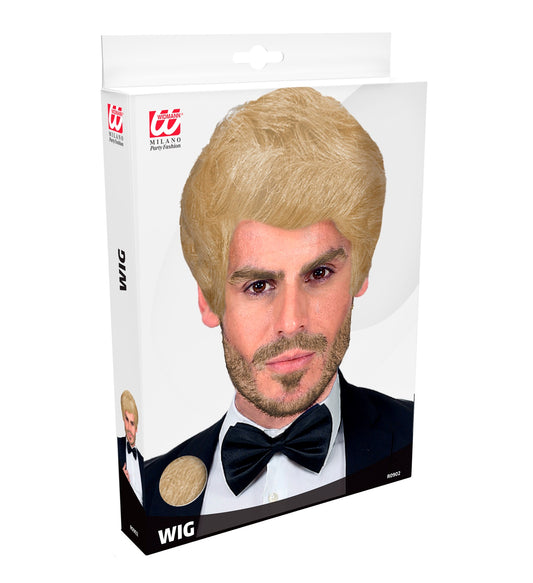 Widmann Rick Blond Herrenperücke in natürlichem Look, bereit zum Tragen in einer Box.