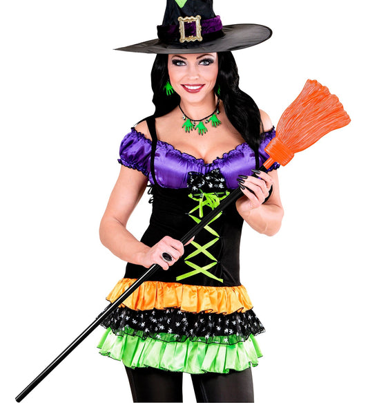 Widmann Hexenbesen – 122 cm Hexenbesen Mit Holzgriff Und Leichten Borsten - Fasnacht24.ch