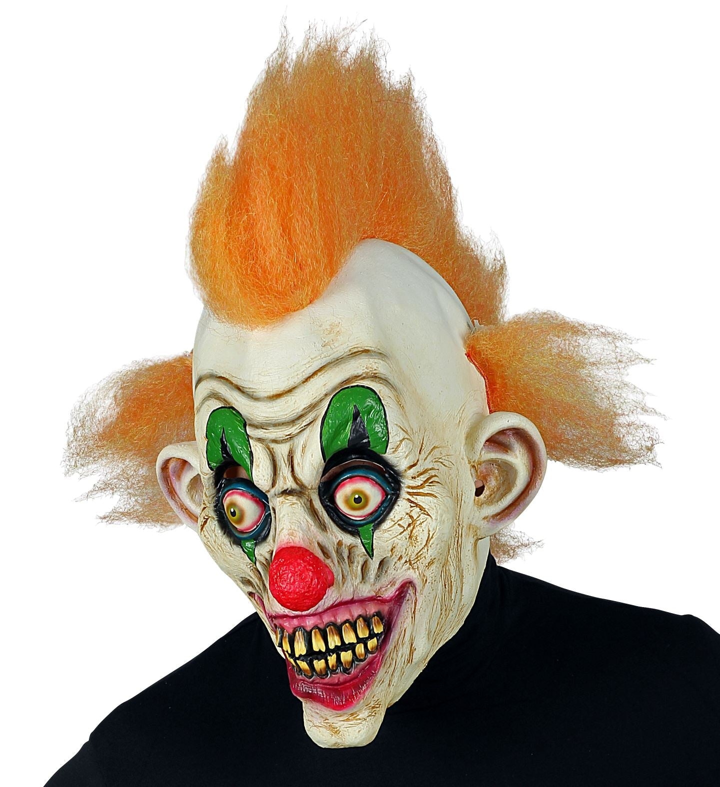Horrorclown Latex Vollkopfmaske Mit Haar – Widmann Erwachsene - Fasnacht24.ch